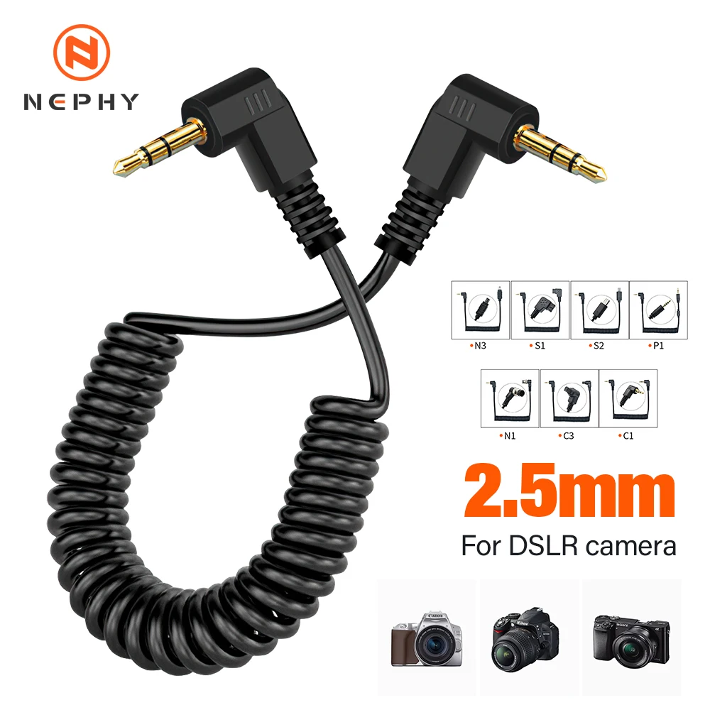 High quality 2.5mm Remote Shutter Release Cable Connecting Cord C1 C3 N1 N3 S2 P1 For Canon Nikon Sony Pentax