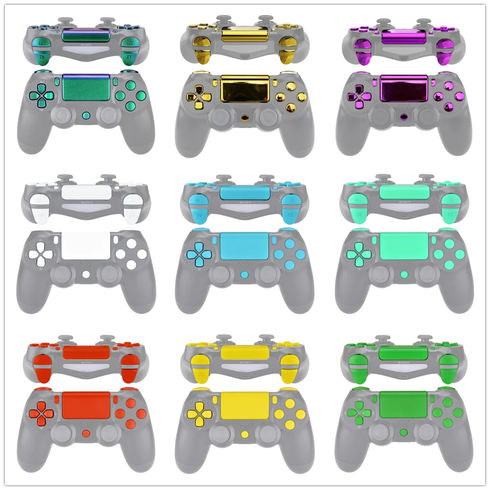 EXtremeRate-Botões personalizados do conjunto completo, L1R1, L2R2, Dpad, Opções de compartilhamento doméstico, com ferramentas para PS4 Slim Pro