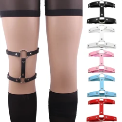 1PC Frauen Mädchen Sexy Elastische Strumpf Gürtel Pu Leder Punk Gothic Harness Einstellbare Bein Ring Femme Strumpfbänder Rock Zubehör