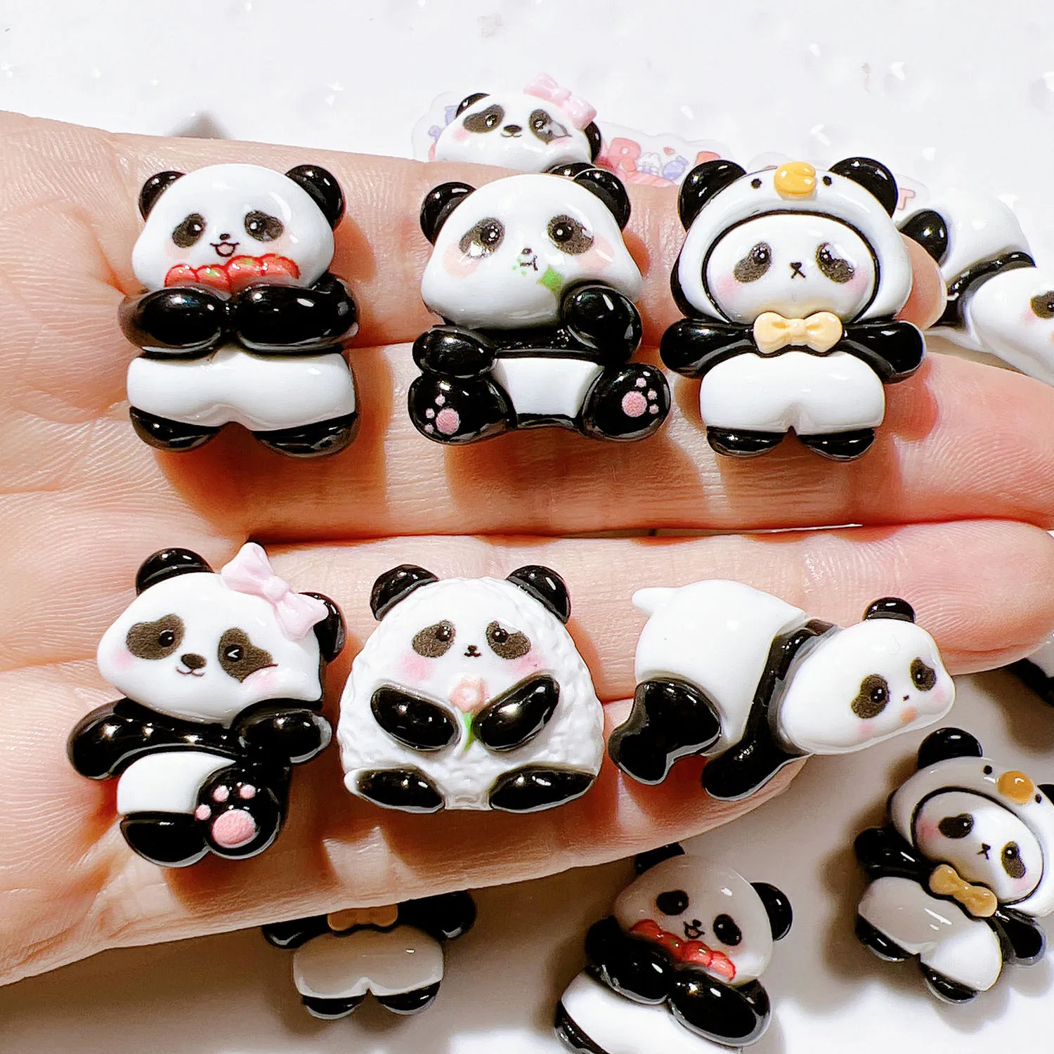 

100pcs New Cute Resin Cartoon Panda Flatback Scrapbooking DIY Jewelry Craft Decoration Accessories