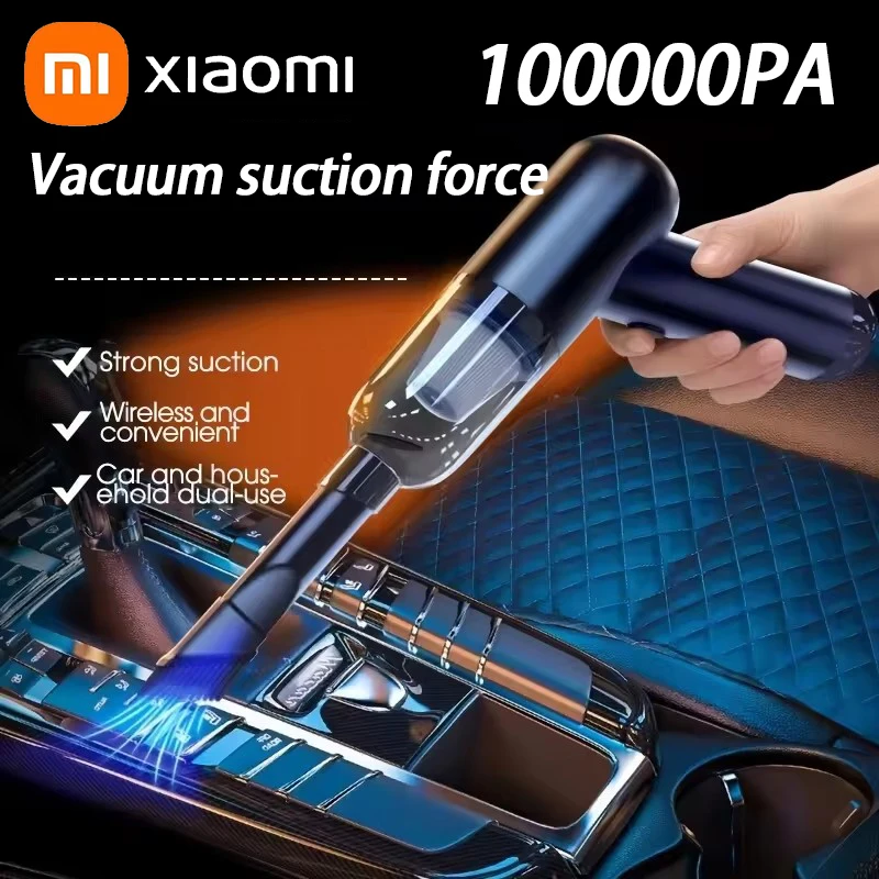 2024 Xiaomi Auto Vacuüm Draadloze Handheld Stofzuiger Wasbaar Filter Auto Vacuüm Oplaadbare Handheld Vacuüm 100000Pa Zuigkracht