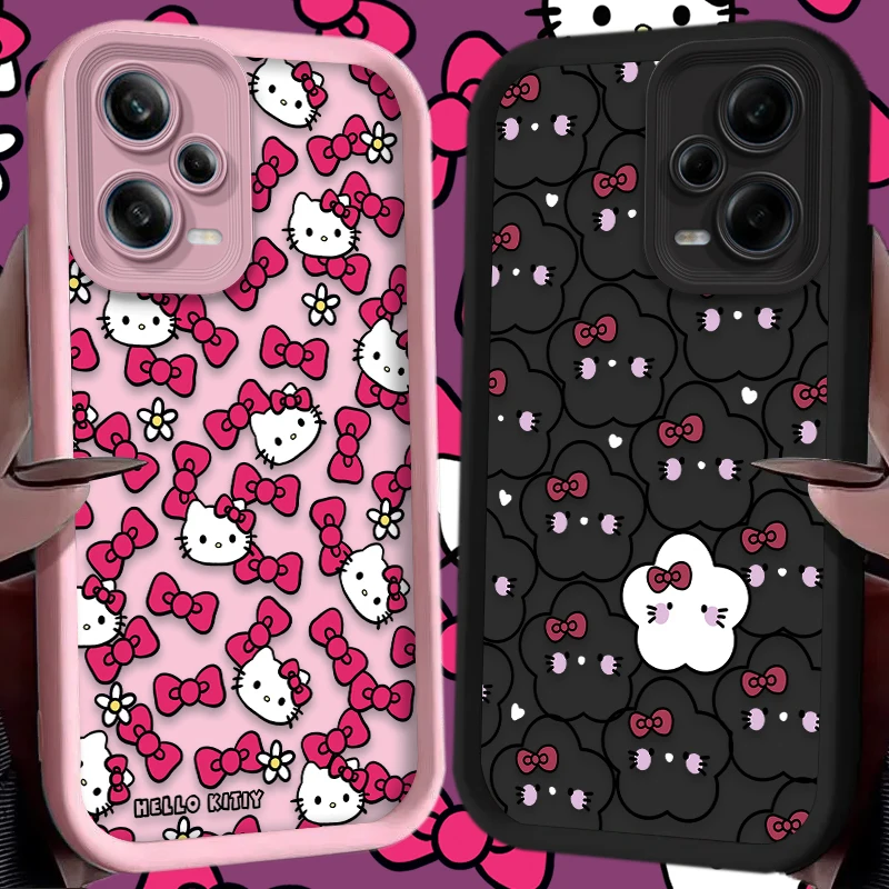 Sanrio Hello Kitty Bowknot Case for Xiaomi POCO X6 X5 X4 GT X3 NFC F3 F4 F5 F6 M5S C65 M6 Pro 4G 13T 12T 11T 13 12 11 Lite 5G NE