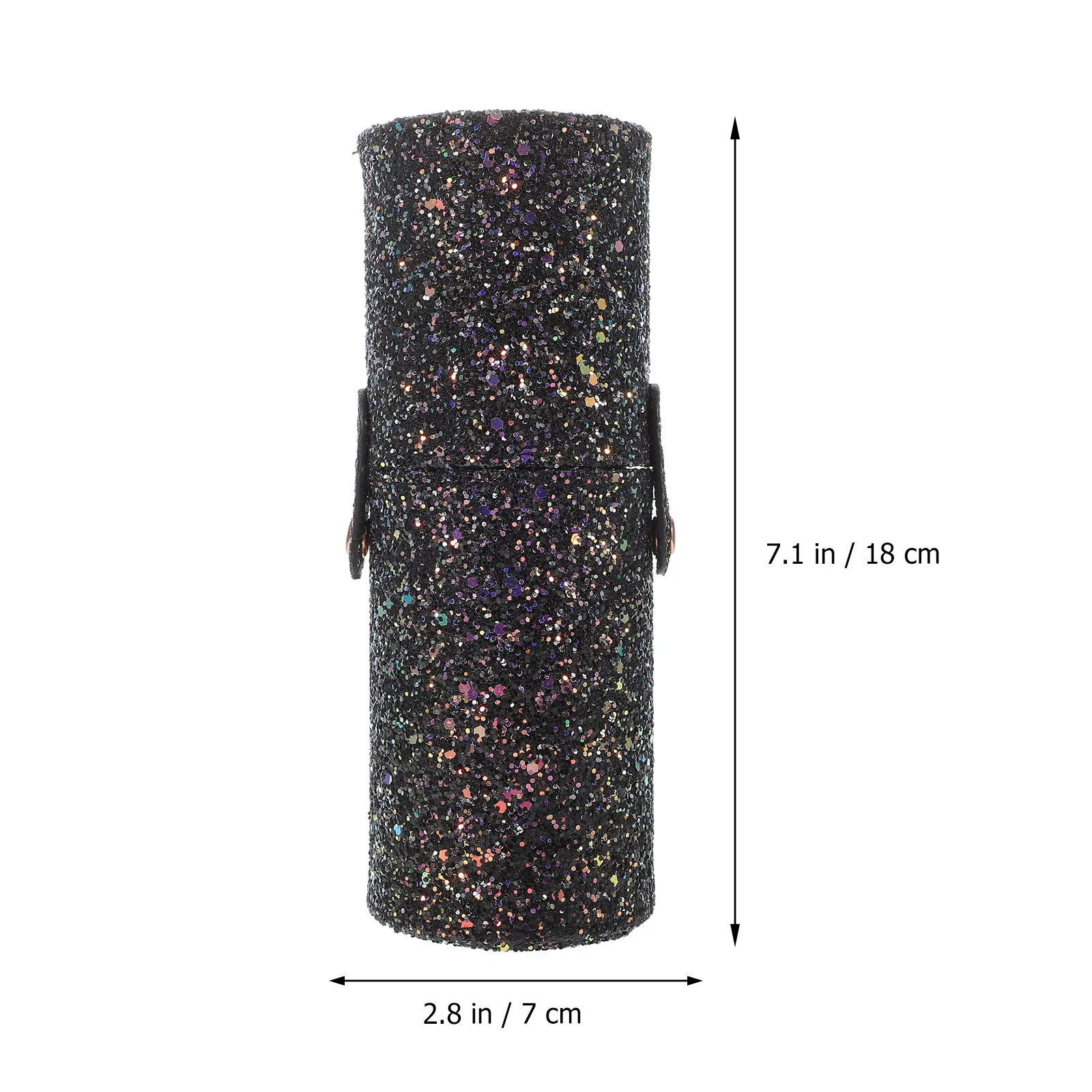 Makeup Brush Holder PU Storage Container Travel Organizer Dustproof Washable Space Saving for Brushes Pencils