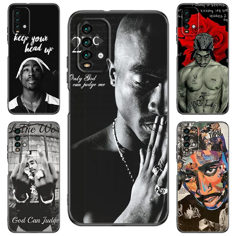 Coque de téléphone Tupac Shakur pour Xiaomi Redmi, 2Pac, 11 Prime, 11A, 12C, 13C, A1, A2 Plus, A3X, 12, 13, 4G, 10, 13R, 5G, 9A, 10A, 9C, 10C, 9i, 9T, 12R