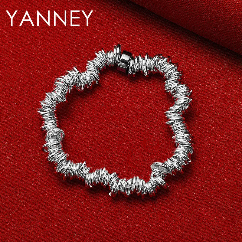 2024 New 925 Sterling Silver Charm 8 Inches Classic Bracelet For Men Women Fashion Wedding Engagement Gifts Party Jewelry