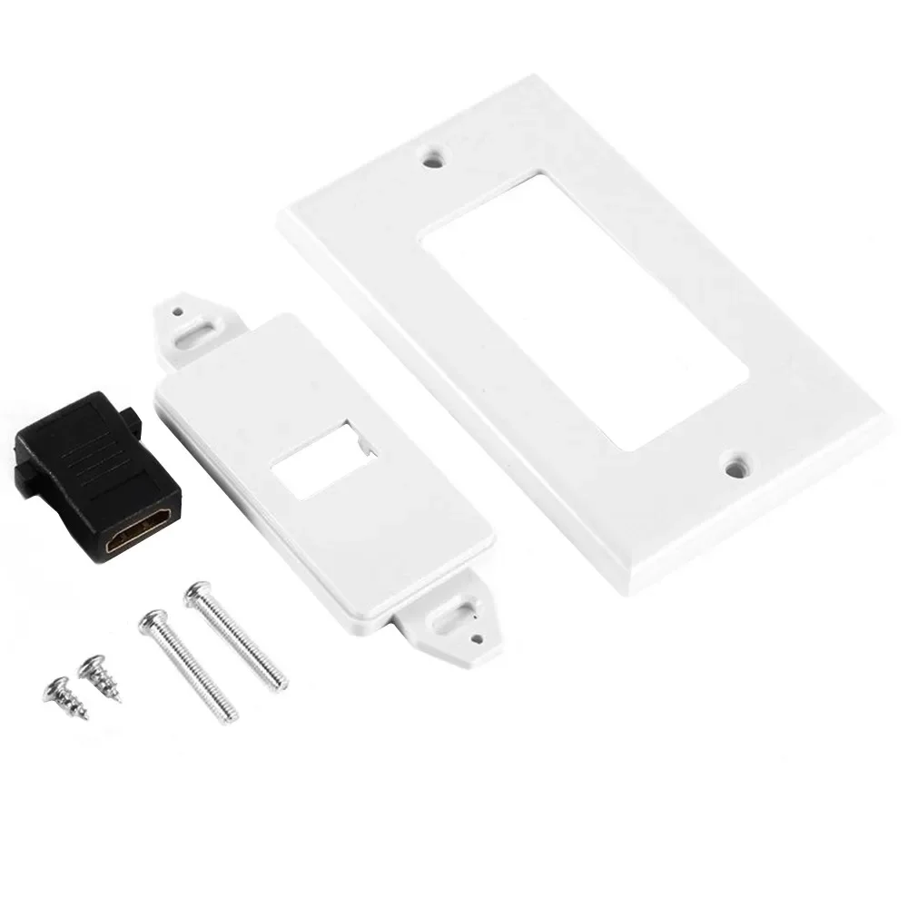 Placa de pared HDMI chapada en oro para sistema de cine en casa, 1 puerto, inserto de puerto de salida único, 4K, 60Hz