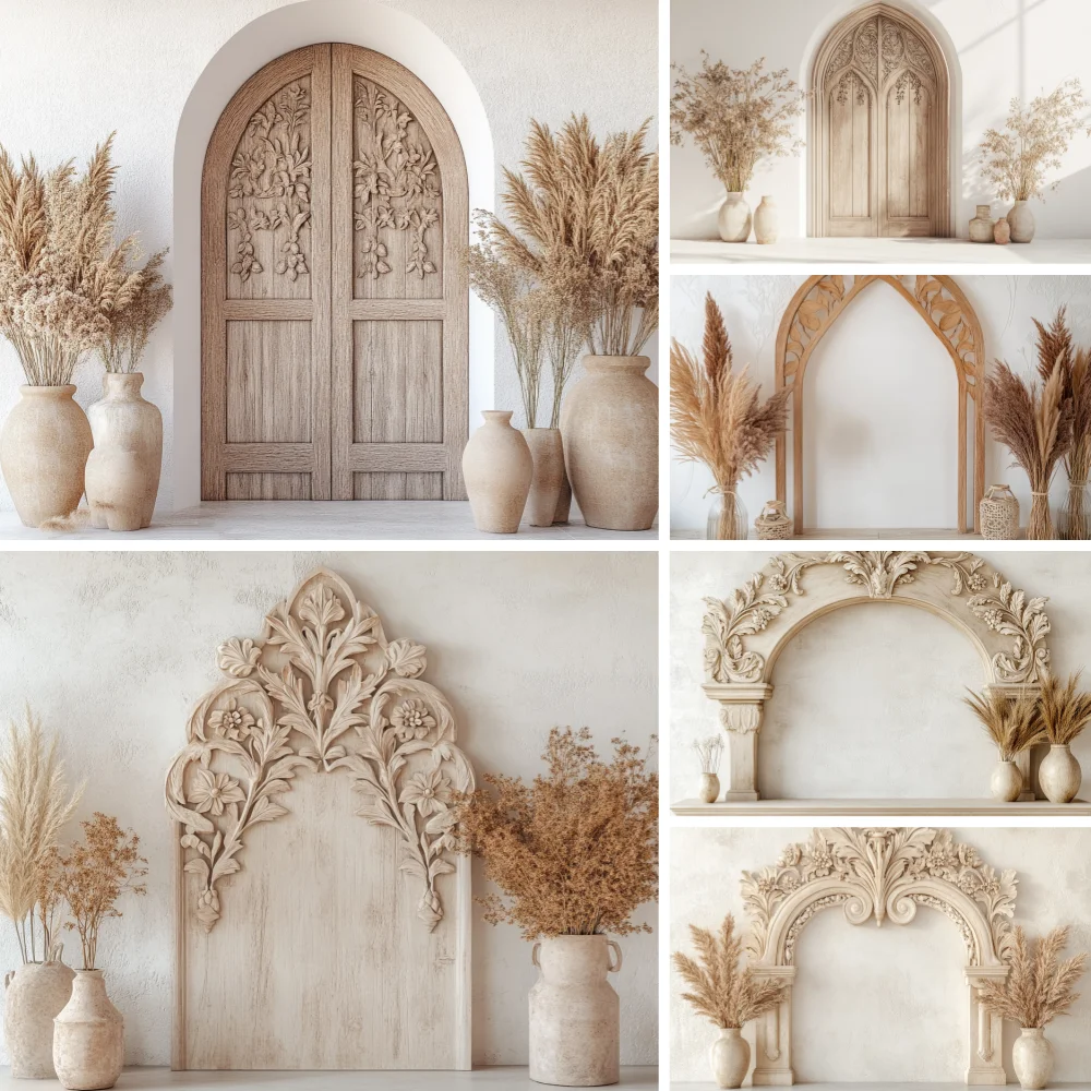 Photography Background Boho Arch Floral Texture Adult Birthday Wedding Maternity Portrait Decor Backdrop Photo Studio
