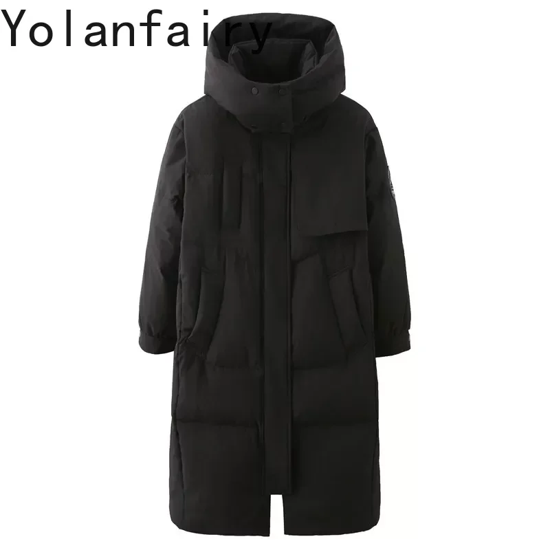 

Down Jacket Women Parkas Women Clothes Black Korean Fashion Winter Coat Women Clothing Female Hooded Overcoat Chaqueta Mujer Zm