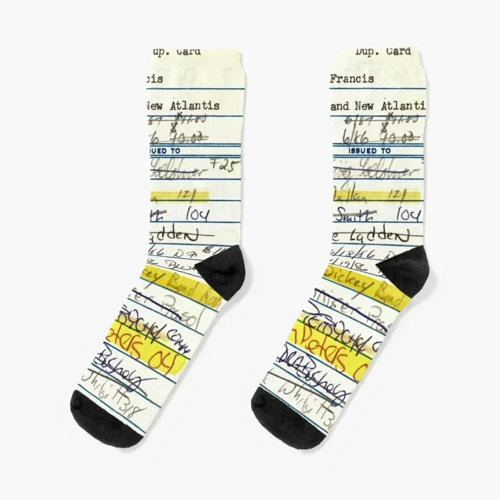 

Library Card 5478 The New Atlantis Socks shoes designer brand sports stockings Socks Girl Men's