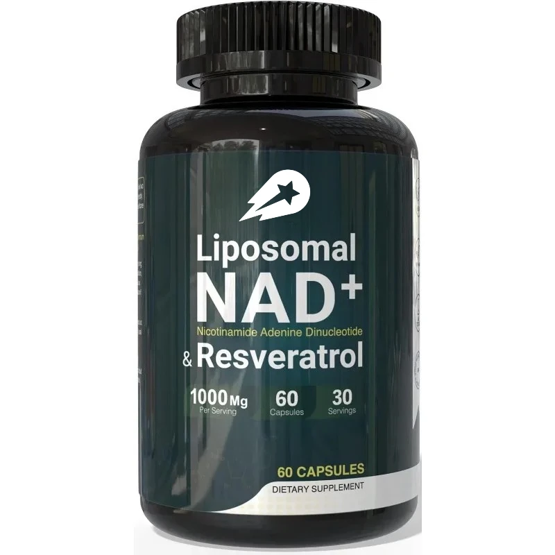 

Добавка Liposomal NAD+Resveratrol, 1000 мг на обслуживание, 60 капсул — высокопоглощающая, без ГМО