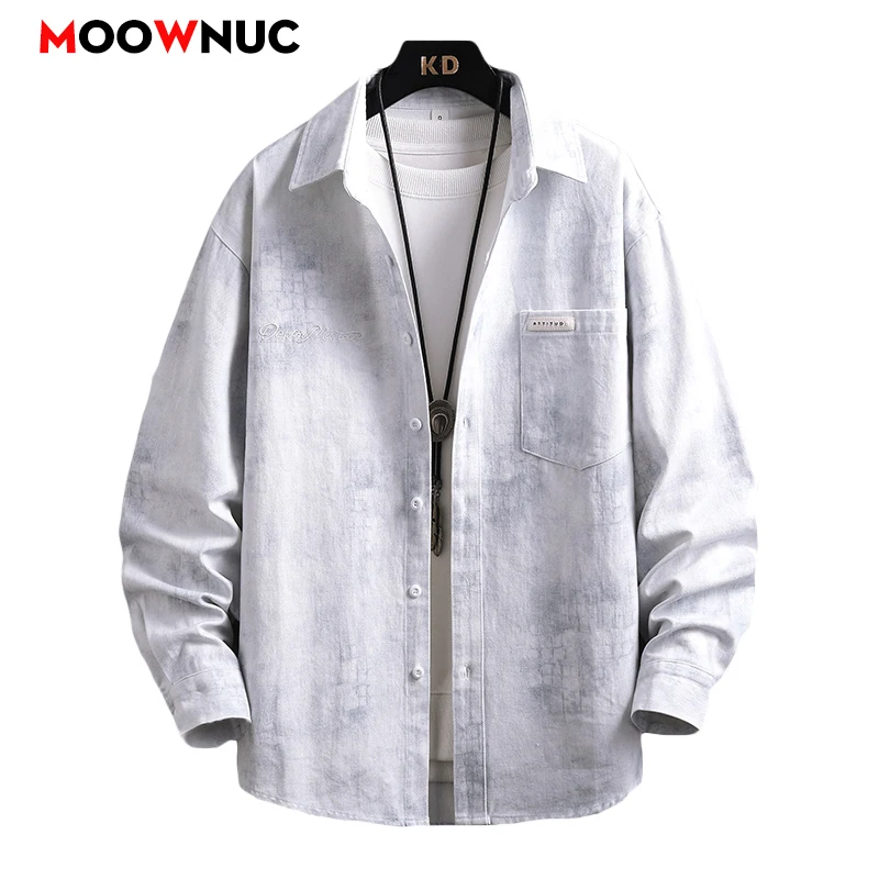 

Men's Casual Blouse Men's Clothing Fashion Shirts Spring Autumn Streetwear Korean Streetdress Hombre Male Clothing Shirt Men