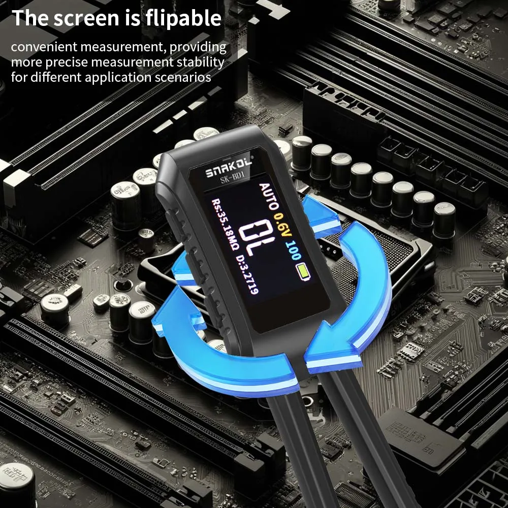 Imagem -05 - Snakol Sk-bd1 Mini Pinça Inteligente Lcr Smd Esr Testador Resistência Capacitância Indutância Continuidade Diodo Teste Ferramentas de Medição