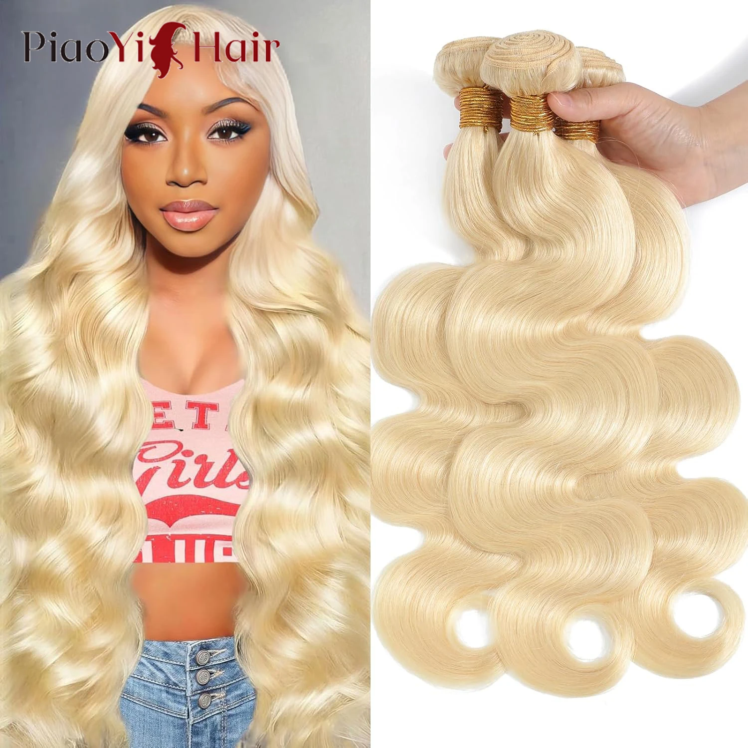 

613 пучков светлых пучков человеческих волос 613 объемные волны 100% необработанные 12А бразильские девственные волосы наращивание человеческих волос