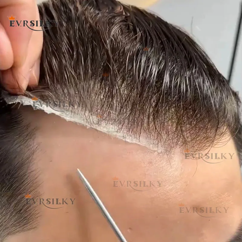 

Ультратонкий парик из искусственной кожи премиум-класса, 0,02 мм, плотность 80% для мужчин, блондинка, естественная линия волос # 310 # 240 Коричневый, серый, черный, реалистичный парик из человеческих волос