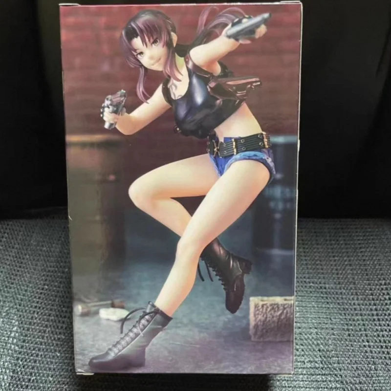 

In Stock Genuine Revy Black Lagoon 25th Anniversary Anime Figure Collectable Model Statue For Fans Home Desktop Decor Toys Gift