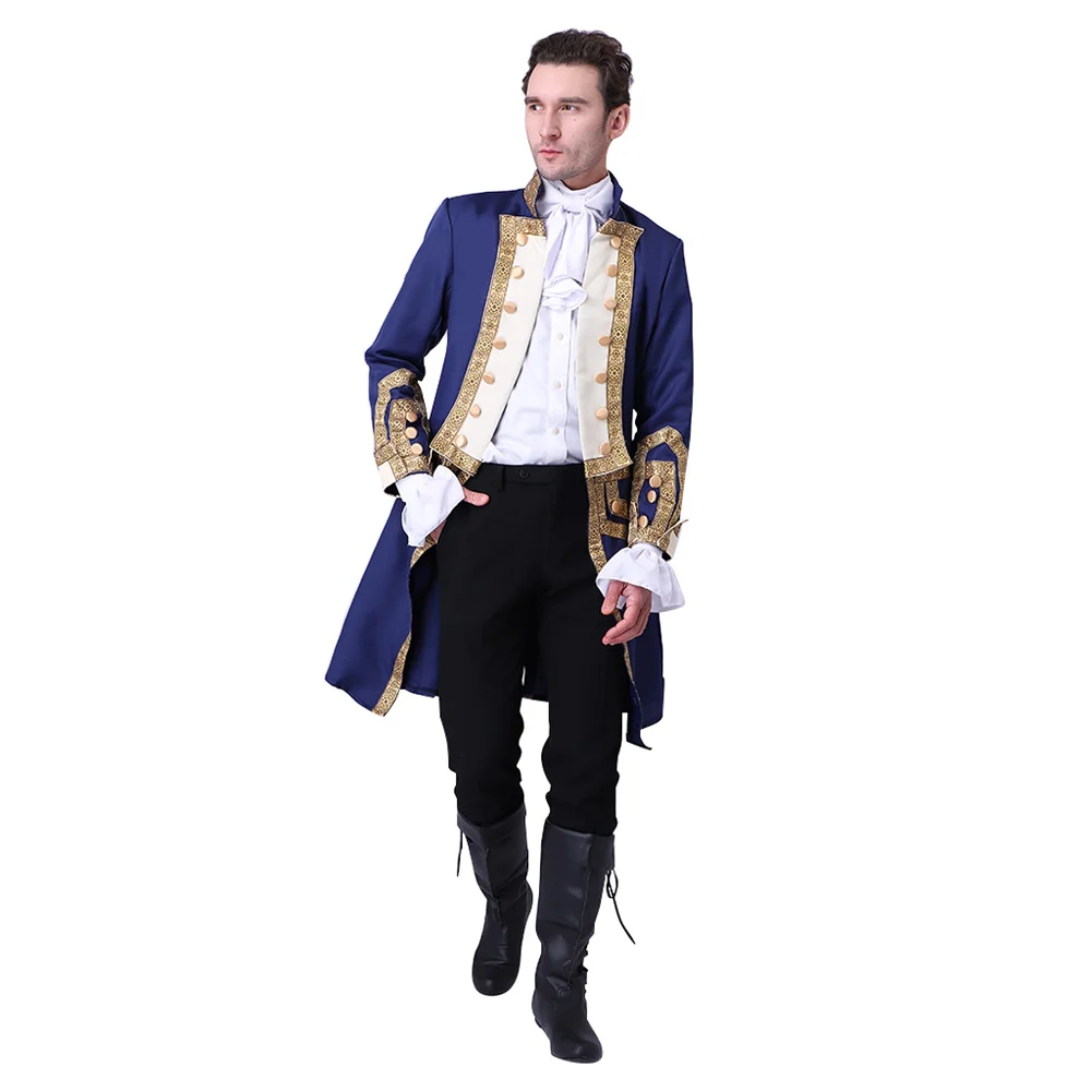 Costume da Tailcoat uniforme militare coloniale del 18esimo secolo da uomo Costume da Regency da uomo vittoriano medievale Costume di Halloween retrò