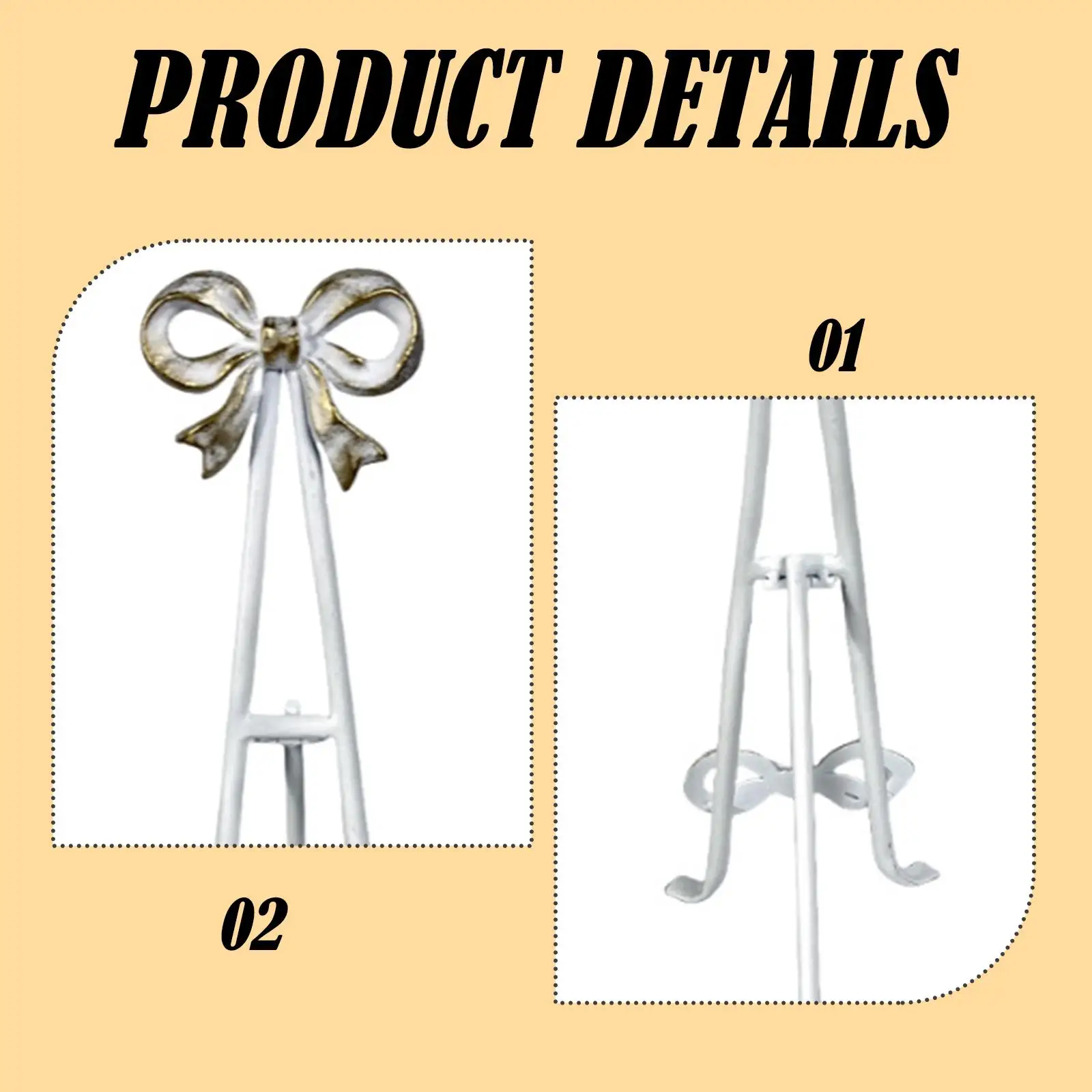 منظم حامل كتب الوصفات الحديدي، إكسسوار قوي أنيق للوحة المزخرفة، رف قراءة ريترو متعدد الأغراض مع تصميم القوس #5