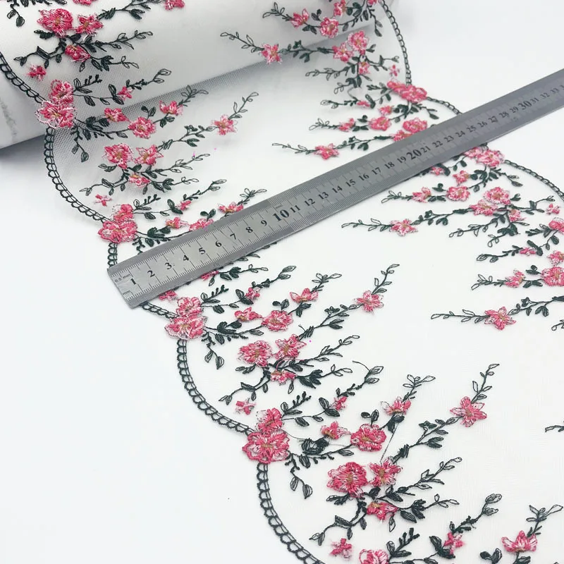 20Yards Two Tones Embroidered Lace Trim For Sewing Clothes Accessories Lingerie Lolita Curtains Dress DIY