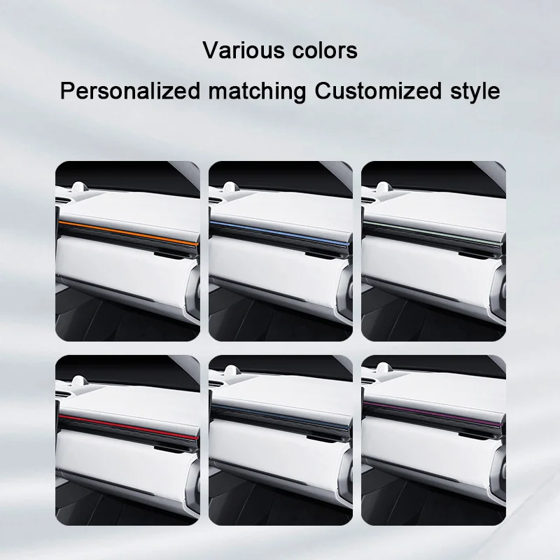

For ZEEKR 7X 2025, Italian Suede Leather Central Console Dashboard Trim Strip Instrument Trim Stickers Interior Accessories