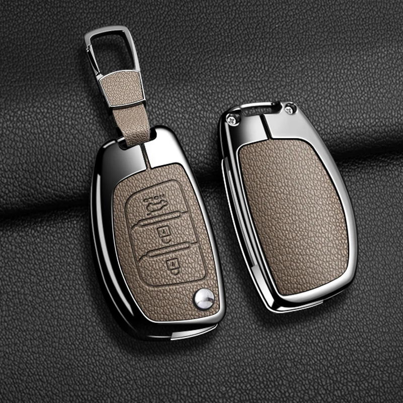 Autozubehör Schlüsselhülle für Hyundai Creta I20 Tucson Elantra Santa fe 2016 2017 2018, Klappschlüssel-Schutzhülle – Detail 7