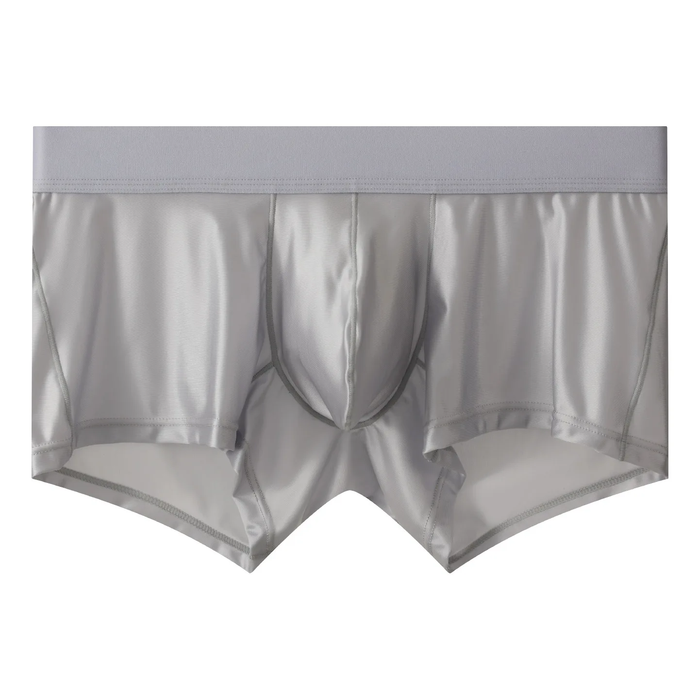 Mens Underwear Boxer Shorts Man Solid Slim Nylon Panties Cueca Middle Waist JJ Pouch Underpants Male Boxers Ropa Plus Size M-XXL