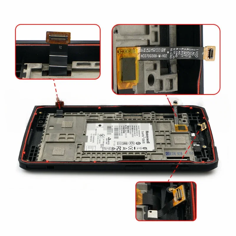 قطع غيار لوحة العرض ل هانيويل ، EDA70 ، EDA71 ، لوحة مسح شاشة LCD كاملة