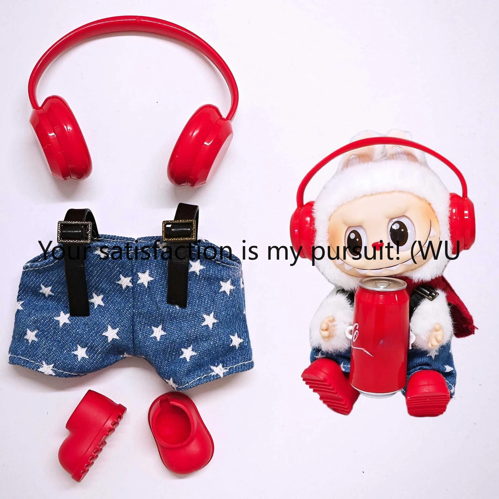 

Suitable for labubu Coke baby clothes Labubu Coke baby clothes 17cm surprise special shake happy factor clothes