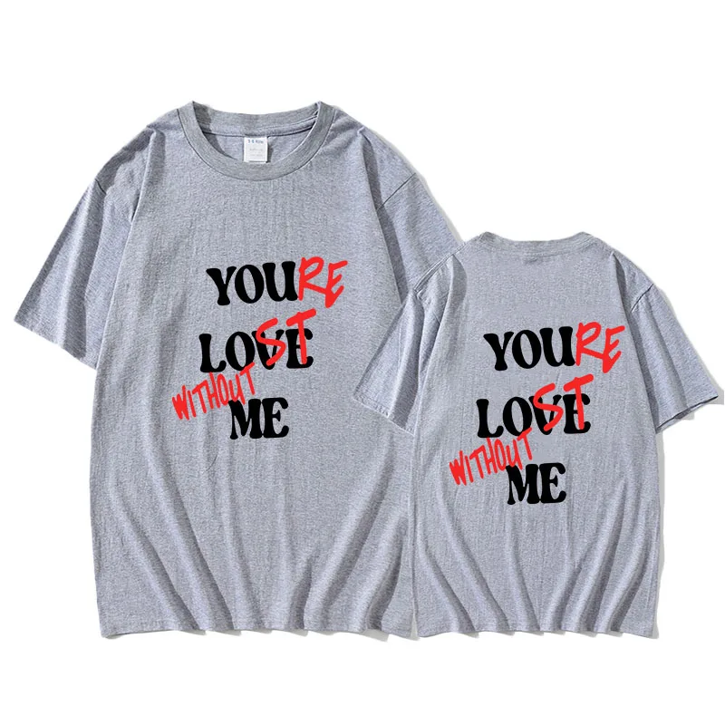 You Love Me Letter Printed T-shirt Summer Women/Men Short Sleeve 100% Cotton Clothing Loose T Shirts Vintage Casual Tee-shirts image 6