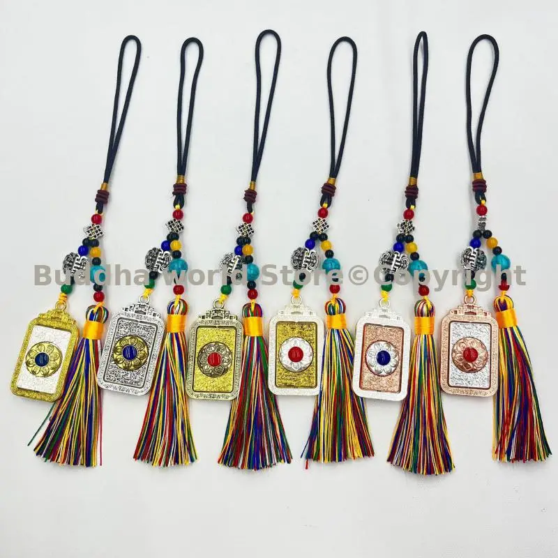 

6PCS Wholesale Buddhist supplies The six syllable Mantra power amulet auspicious lucky Pendant HOME CAR bag protective talisman