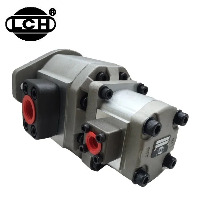 LCH double hydraulic large flow doble 40cc gear pump for dump truck