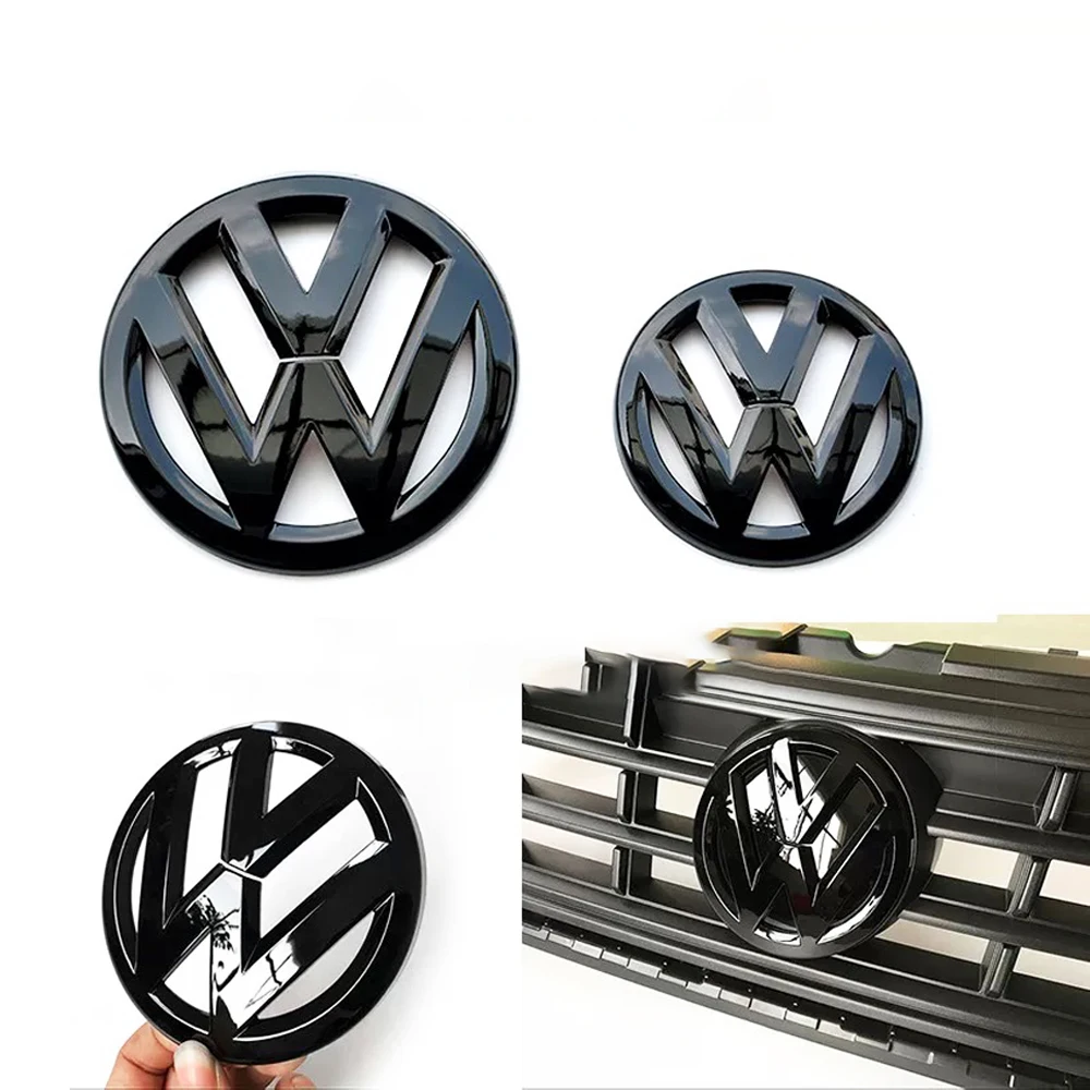 

2pcs Car Front Radiator Grille Badge Cover Rear Trunk Lid Sticker For VW Polo Golf MK6 MK7 MK7.5 Scirocco Arteon Touareg Taigo