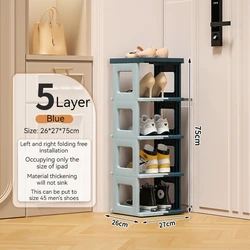 Assembled Dustproof Shoe Cabinet Stackable Shoe Rack Multi-layer Storage Shoes Shelf Box Space Saving Cabinet Shoes Organizer