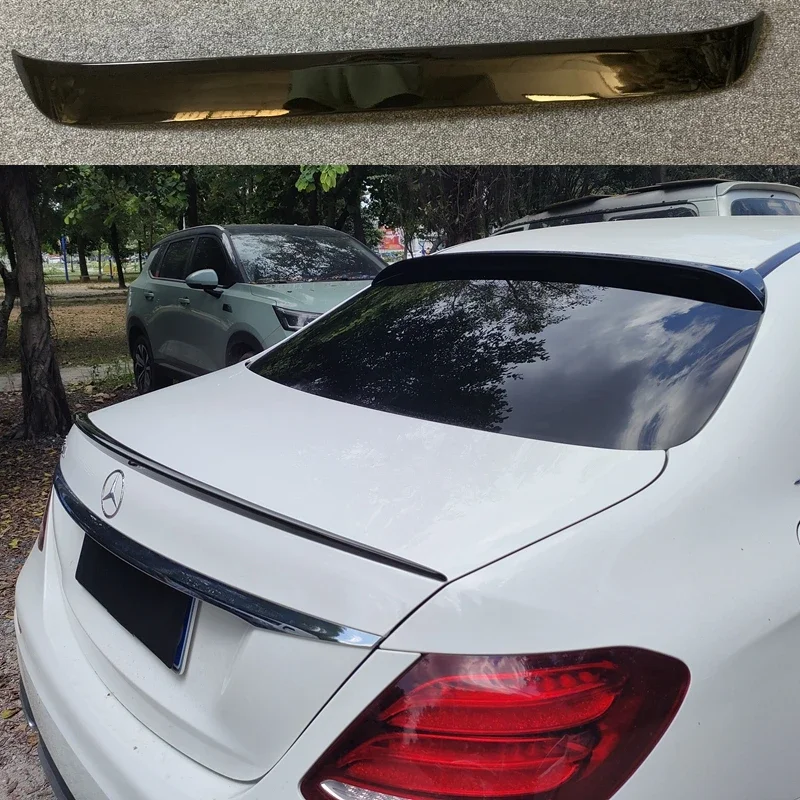 For Mercedes-Benz W213 E200 E260 E300 E350 2016-2020 ABS Material Primer Color Car Tail Wing Decoration Rear Roof Spoiler