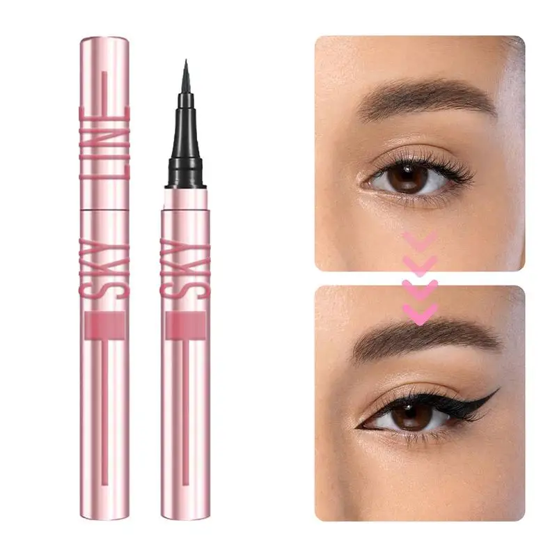 NEW 1pcs Black Liquid Eyeliner Waterproof Eyeliner Pencil Long-Lasting Liquid Eye Liner Pen Quick-Dry No Blooming Cosmetics Tool