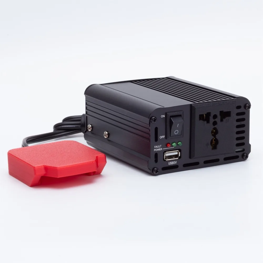 200W Portable Power Inverter for Lidl PARKSIDE X20V Battery ,DC 18V To AC 220V Powered with USB 5V 2.4A for UK EU AU（No Battery）