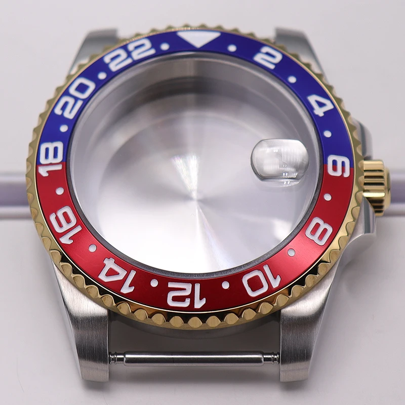 FEIYASHI 40mm Watch Case GMT Ceramic Bezel Sapphire Glass For Seiko NH35 NH36 NH38/34 Miyota 8215 ETA 2824 Movement 28.5mm Dial