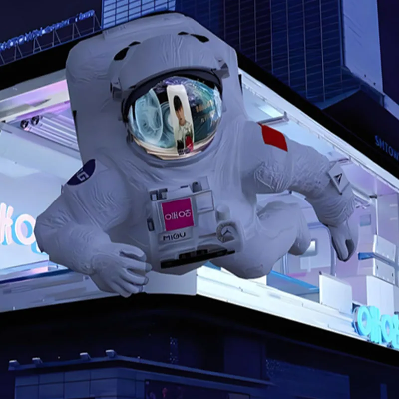 Outdoor Full Color 3D LED Display Screen IP65 OEM P4.44-P10 For Large Enterprises & Shopping Centers