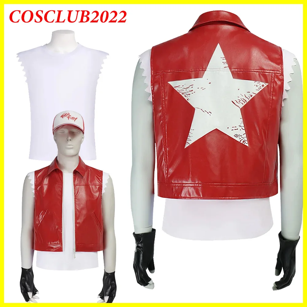 

Истребитель Терри Косплей Богард Рубашка Жилет Кепка Мужчины Взрослый Фантазия Игра SF Костюм Для Ролевых Игр Шляпа Топ Хэллоуин Карнавальный Фэнтезийный Костюм