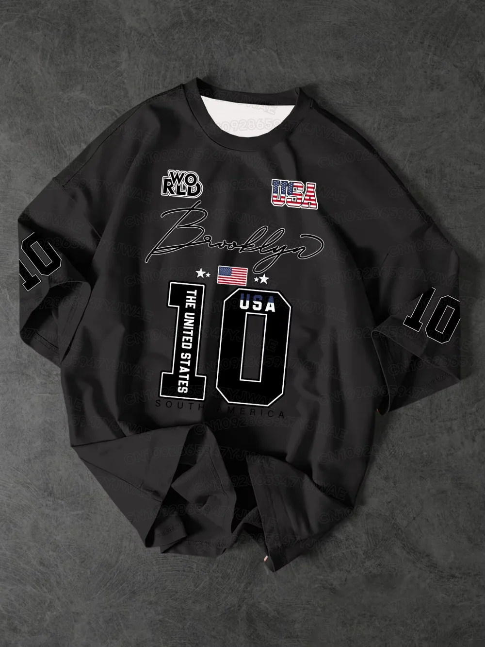 Summer Men's Women's USA Brooklyn Style 10 Print Short Sleeve T-shirt Men's Streetwear Vintage Jersey Tee Tops