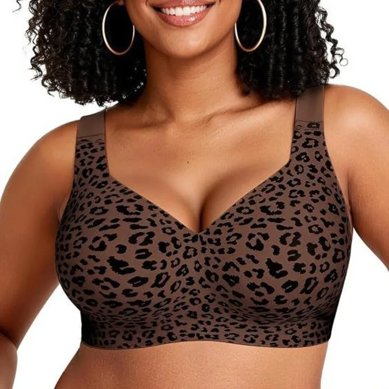 Plus Size Wireless Jelly Bra Women Supportive Seamless Full Coverage No Underwire Push Up Tshirt Bra S to 5XL Comfort Daily Wear view 6