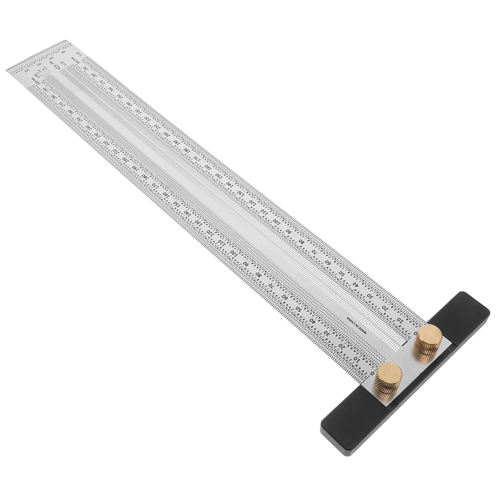 300mm Woodworking Marking Ruler T-Square – Precision Metal Measuring Tool for Carpentry & DIY Projects