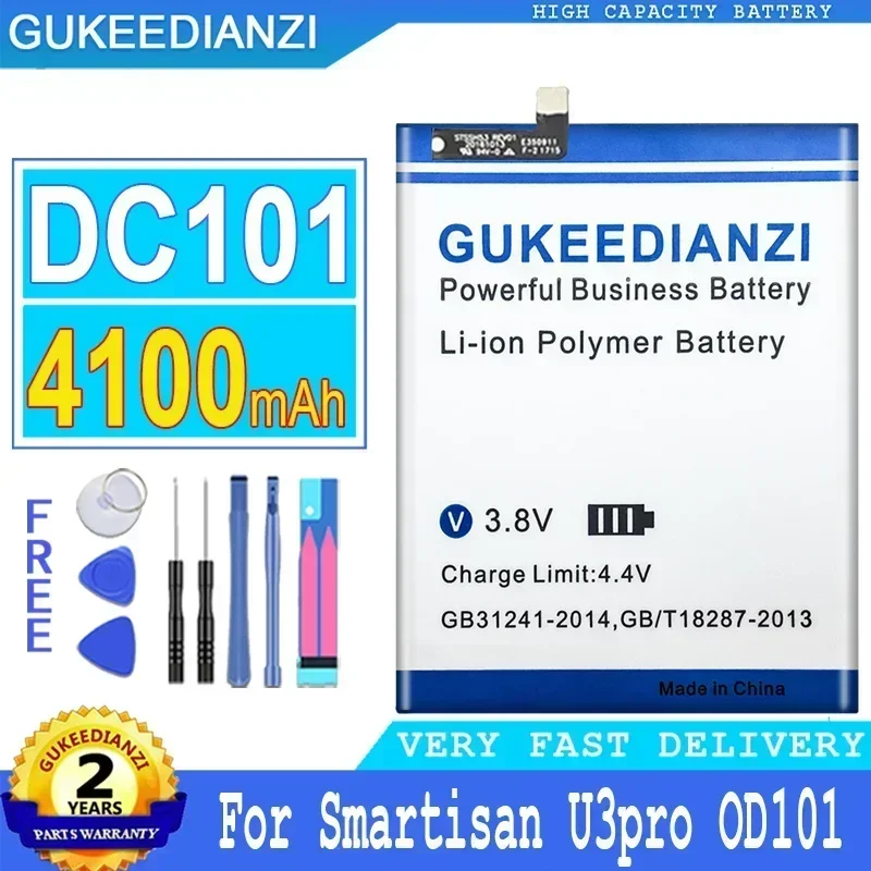 High Capacity Replacement Backup Mobile Phone Battery DC101  4100mAh For Smartisan U3pro OD101 OD103 OD105 OS103 OS105