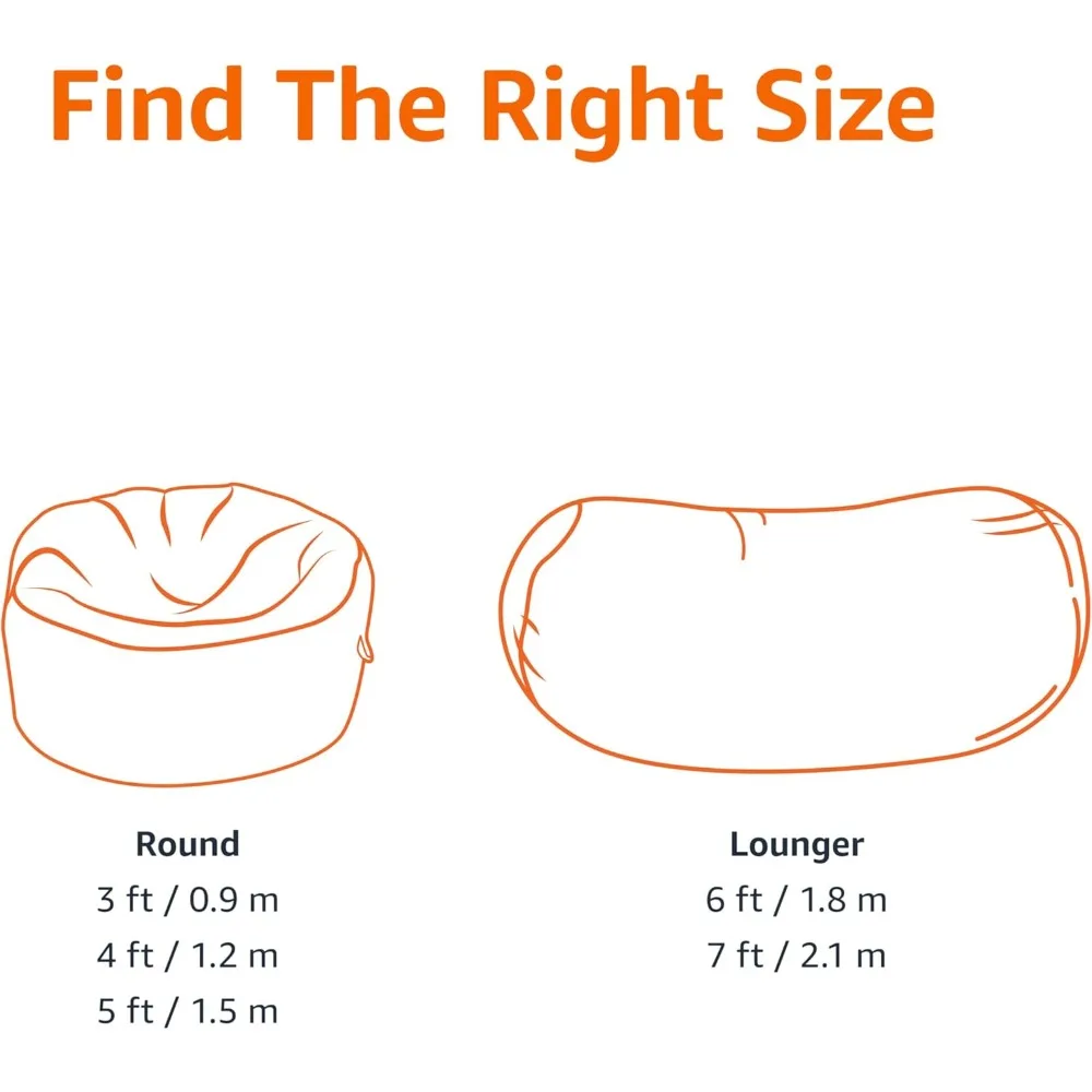 كرسي Amazon Basics كبير الحجم من إسفنج الذاكرة باللون الوردي مع 4 أقدام، مغطى بالألياف الدقيقة الناعمة #5