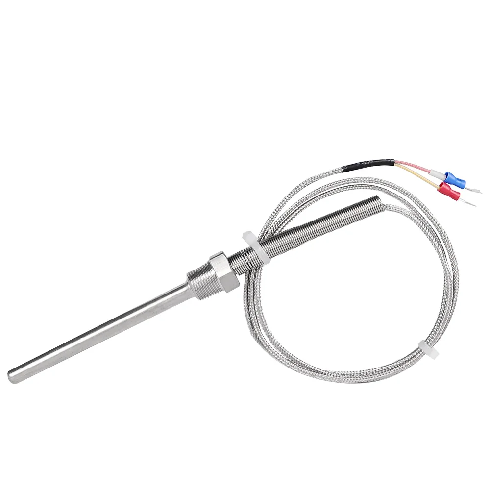 Thread PT3/8 10cm Stainless Steel Probe K Type Thermocouple Tube Temperature Controller 0-1300°CHigh Temperature Sensor