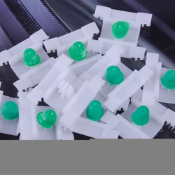CITALL New White & Green 10pcs Plastic Car Door Trim Bump Strip Clips Molding Short Stem Fit for VW Volkswagen Golf MK3