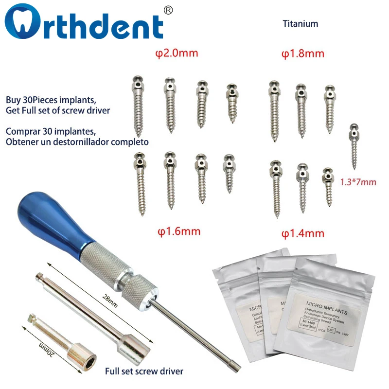 1Pc Dental Implant Mini Screw Orthodontic Adaptor Hexagonal Small Short Stem Key Surgery Tools For Dentistry Low Handpiece