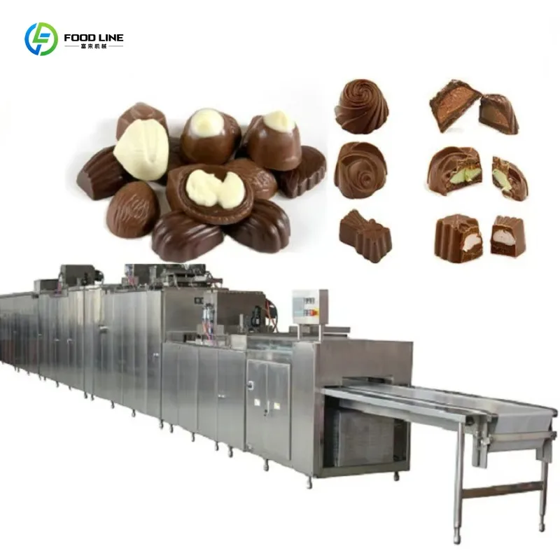High Efficiency Fully Automatic Chocolate Production Line Customizable Chocolate Making Filling Machinery