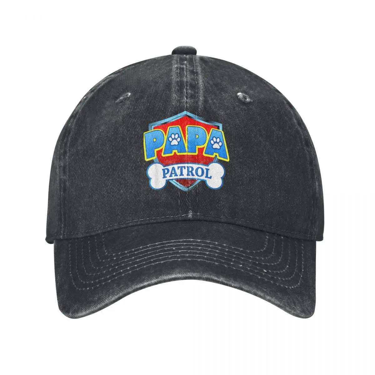 Casual PAPA Patrol Baseball Caps Unisex Style Distressed Denim Washed Snapback Hat Funny Dog Cartoon Outdoor Activities Caps Hat