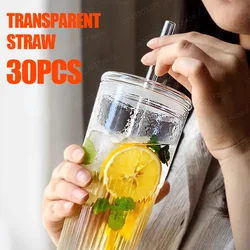 Stanley 40 oz 30 oz 컵 텀블러와 호환되는 교체용 투명 빨대, 청소 브러시 클리어가 포함된 재사용 가능한 빨대