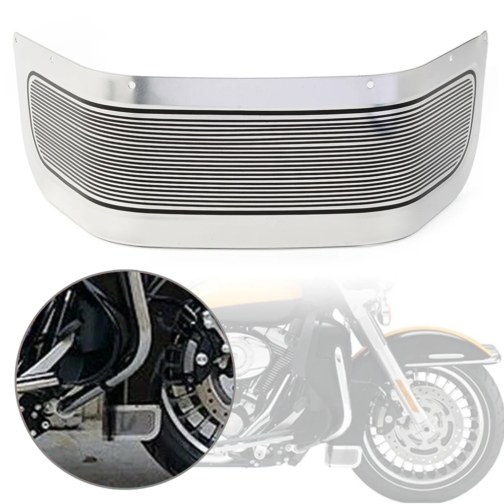 Chrome Motorcycle Front Fender Trim Skirt For Harley Touring Road King Street/Tri Glide FLHTK FLHR FLTRU 2014-2024